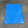 Impact Safety Mat for Inflatables showcasing rectangular blue cushioned mat with reinforced borders on gray concrete surface