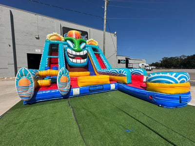 Kona Falls Lagoon Commercial Inflatable Water Slide - BounceWave Inflatable Sales