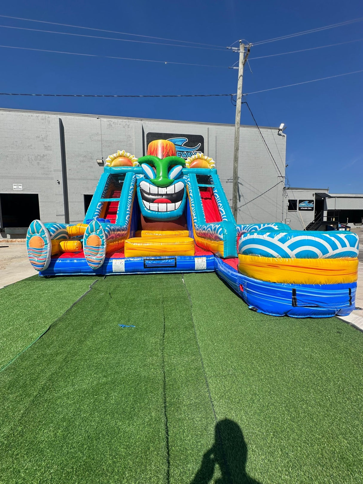 Kona Falls Lagoon Commercial Inflatable Water Slide - BounceWave Inflatable Sales