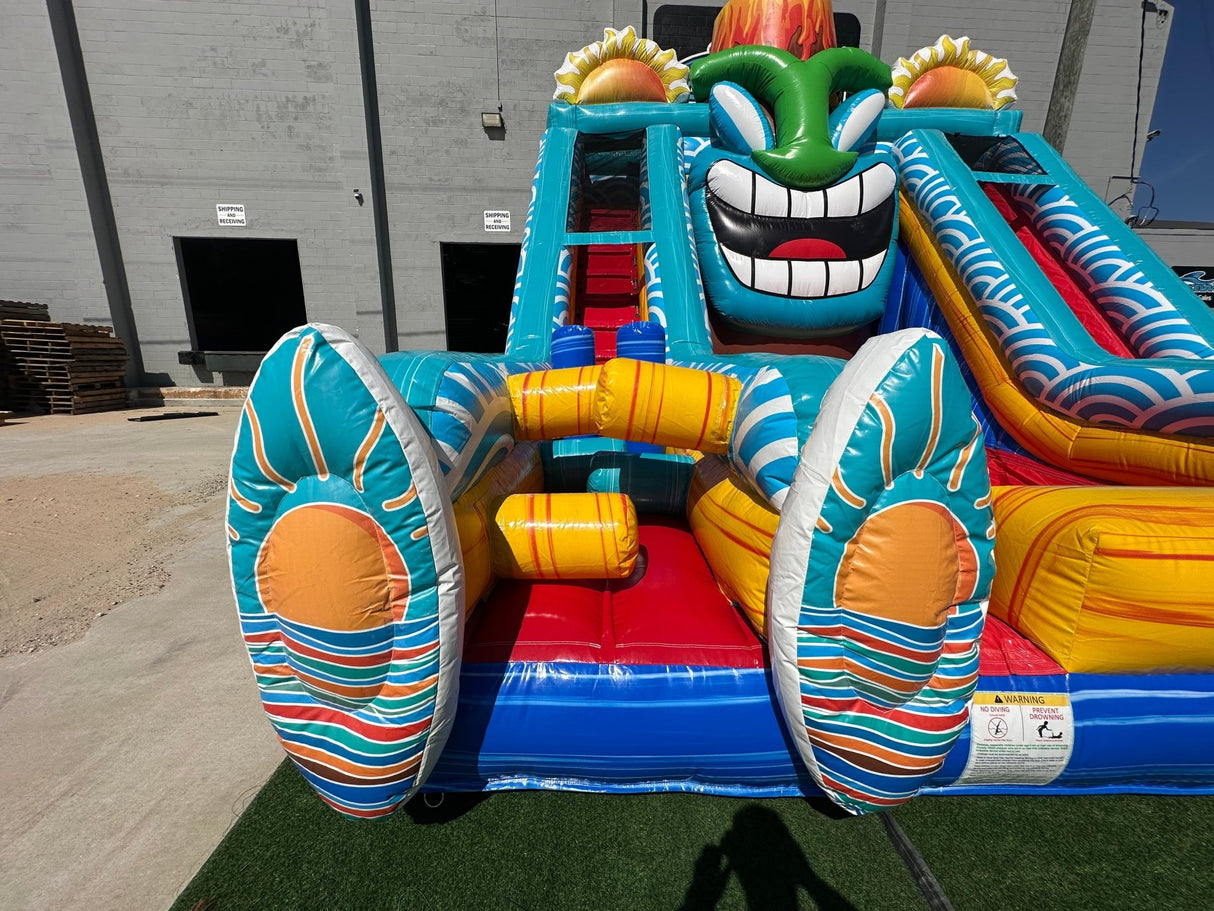 Kona Falls Lagoon Commercial Inflatable Water Slide - BounceWave Inflatable Sales