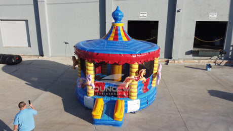 Marquee Carousel Bounce House – Commercial Inflatable - BounceWave Inflatable Sales