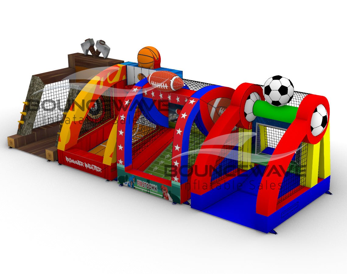 Multi - Sport Mania 4 Piece Inflatable Game - BounceWave Inflatable Sales