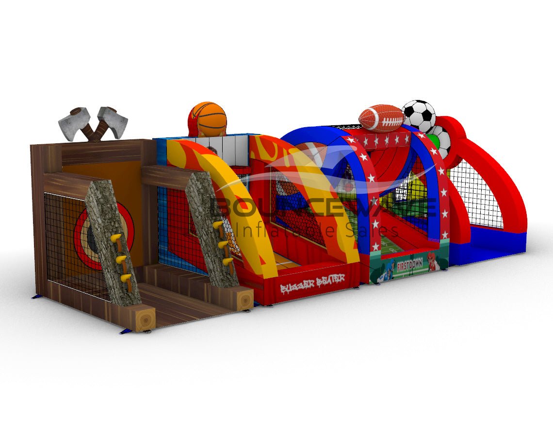 Multi - Sport Mania 4 Piece Inflatable Game - BounceWave Inflatable Sales