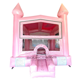 Pink Glitter Castle Bounce House - Panel Ready - BounceWave Inflatable Sales
