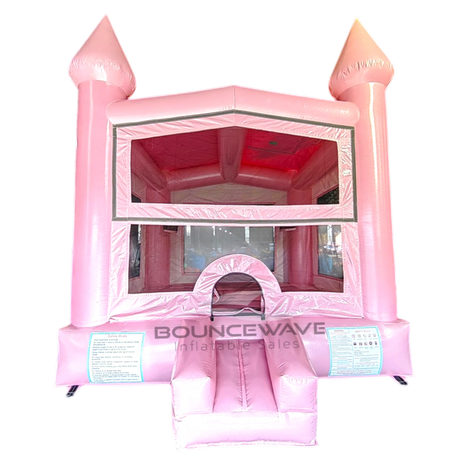 Pink Glitter Castle Bounce House - Panel Ready - BounceWave Inflatable Sales