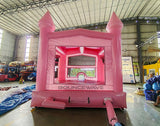 Pink Glitter Castle Bounce House - Panel Ready - BounceWave Inflatable Sales