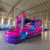 Pink & Purple Commercial Right Side Inflatable Combo (Wet/Dry) - BounceWave Inflatable Sales
