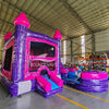 Pink & Purple Commercial Right Side Inflatable Combo (Wet/Dry) - BounceWave Inflatable Sales