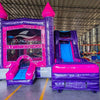 Pink & Purple Commercial Right Side Inflatable Combo (Wet/Dry) - BounceWave Inflatable Sales