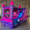 Pink & Purple Commercial Right Side Inflatable Combo (Wet/Dry) - BounceWave Inflatable Sales