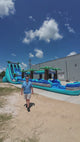 24ft Bahama Blast Dual Lane Commercial Water Slide with Slip & Slide