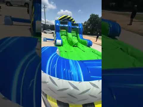 46ft Radioactive Run Hybrid Inflatable Obstacle Course
