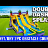 Euro Marble Double Dash Splash Inflatable Obstacle Course