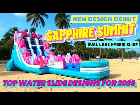 18ft Sapphire Summit Dual Lane Hybrid Inflatable Water Slide