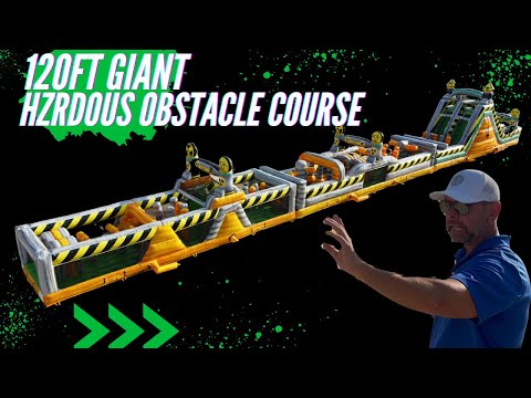 120ft Hazardous Run 3-Piece Inflatable Obstacle Course