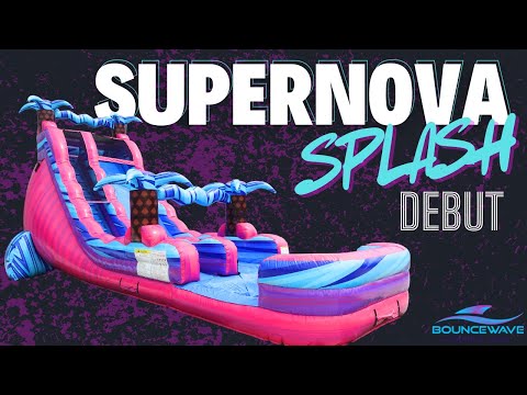 22ft Supernova Splash Commercial Single Lane Inflatable Water Slide