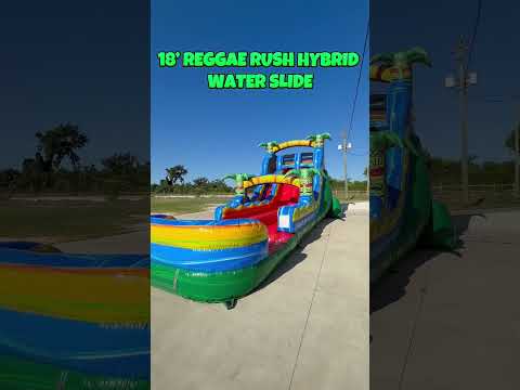 18ft Reggae Rush Hybrid Dual Lane Inflatable Water Slide