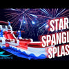 18ft Star Spangled Splash Hybrid Dual Lane Inflatable Water Slide