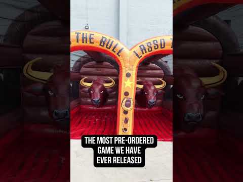 Rope the Bull Dual Lane Inflatable Lasso Toss Game – Commercial Interactive Game