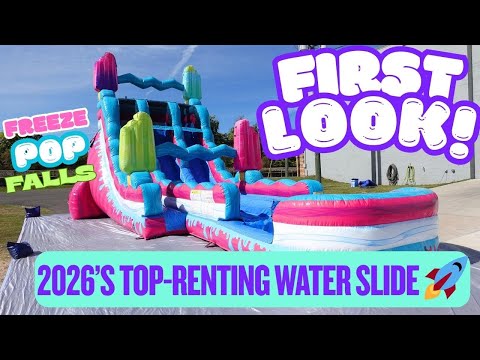 18ft Freeze Pop Falls Dual Lane Hybrid Inflatable Water Slide