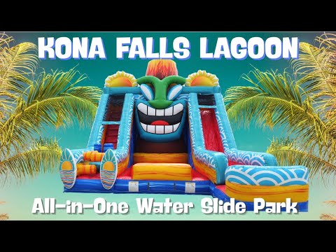20ft Kona Falls Lagoon Commercial Inflatable Water Slide
