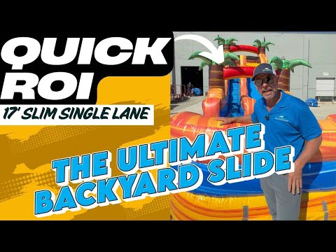 17ft Tropic Shock Slim Single Lane Inflatable Water Slide