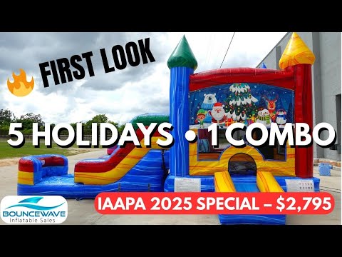 Seasonal Sampler Econo Panel Bounce House with Slide (Wet/Dry)