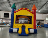 Primary Color Castle Commercial Grade Bounce House - BounceWave Inflatable Sales