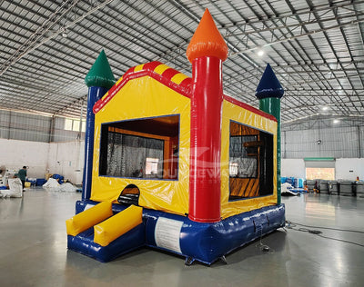 Primary Color Castle Commercial Grade Bounce House - BounceWave Inflatable Sales