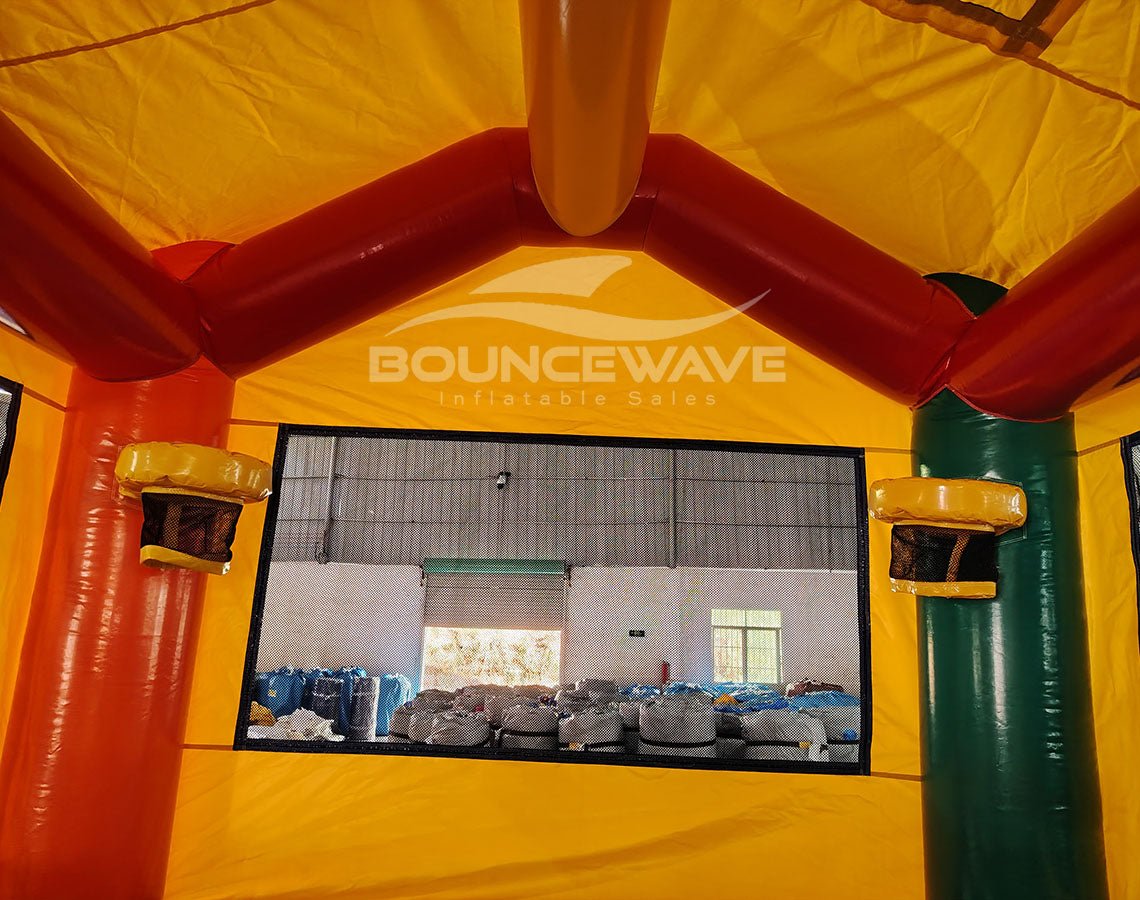Primary Color Castle Commercial Grade Bounce House - BounceWave Inflatable Sales