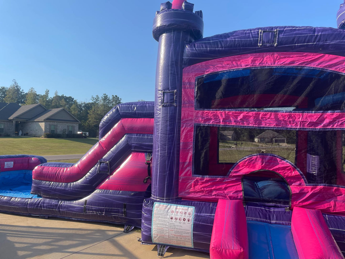 Purple Palace Swappable Commercial Inflatable Combo (Wet/Dry) - BounceWave Inflatable Sales