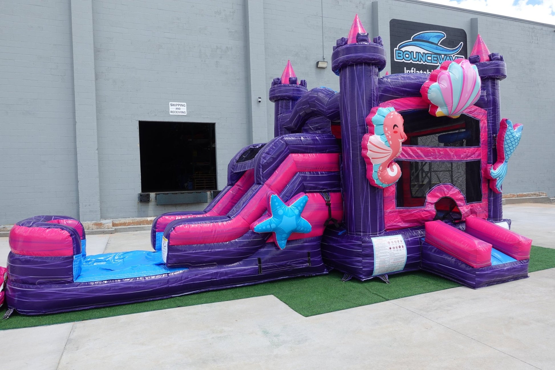 Purple Palace Swappable Commercial Inflatable Combo (Wet/Dry) - BounceWave Inflatable Sales