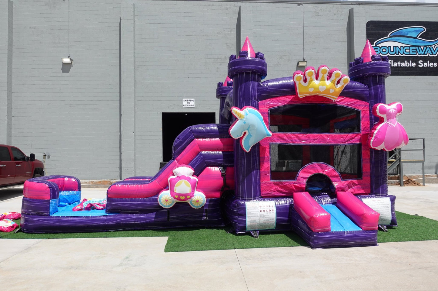 Purple Palace Swappable Commercial Inflatable Combo (Wet/Dry) - BounceWave Inflatable Sales