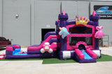 Purple Palace Swappable Commercial Inflatable Combo (Wet/Dry) - BounceWave Inflatable Sales