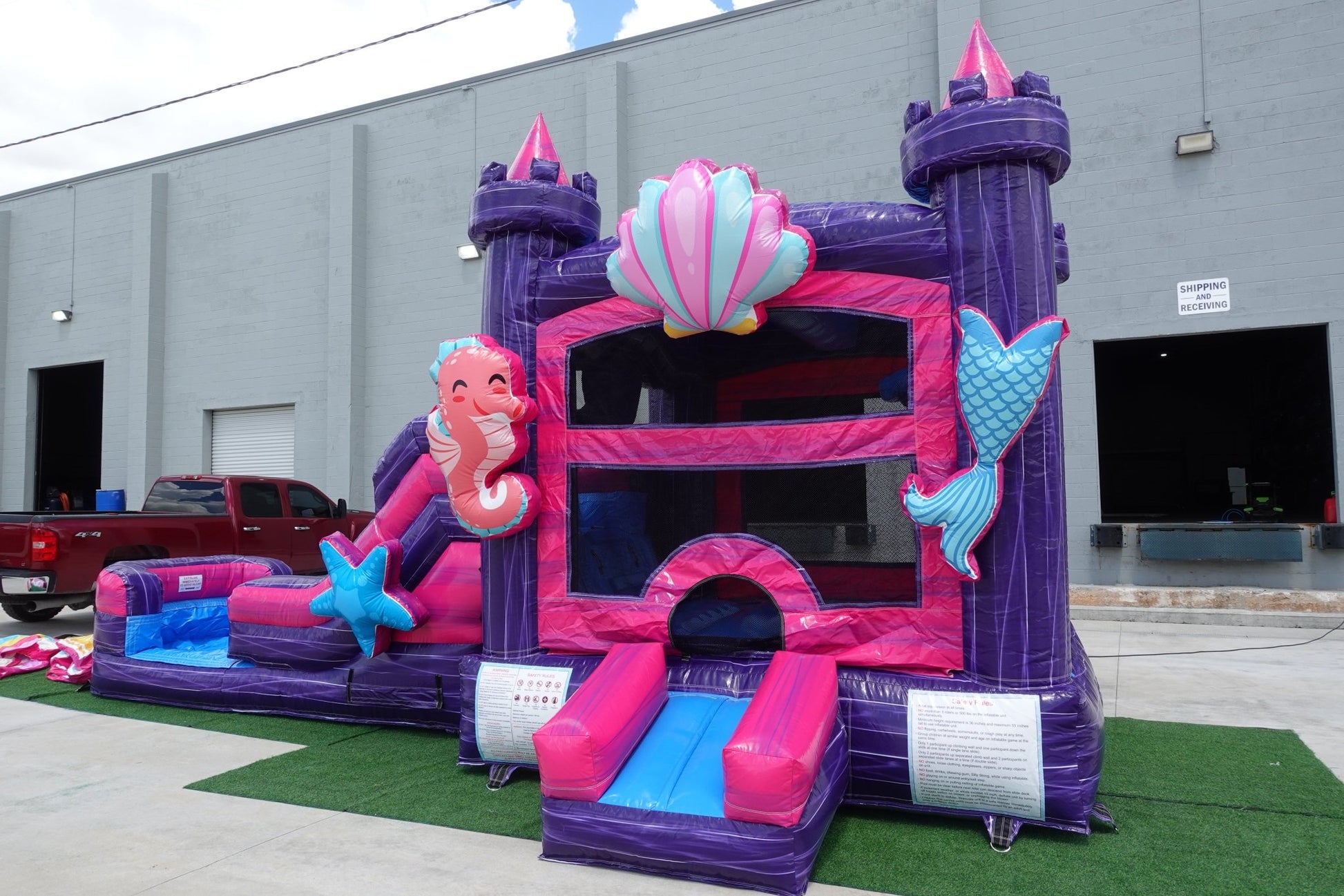 Purple Palace Swappable Commercial Inflatable Combo (Wet/Dry) - BounceWave Inflatable Sales