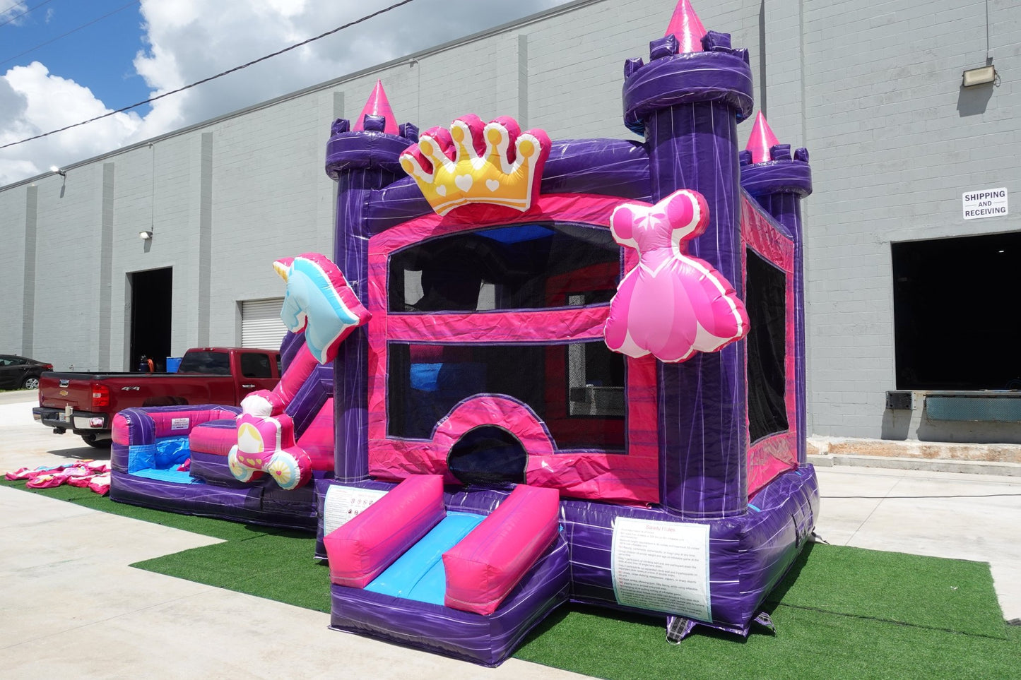 Purple Palace Swappable Commercial Inflatable Combo (Wet/Dry) - BounceWave Inflatable Sales
