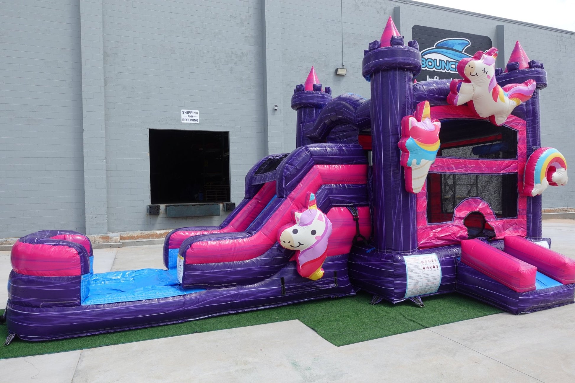 Purple Palace Swappable Commercial Inflatable Combo (Wet/Dry) - BounceWave Inflatable Sales