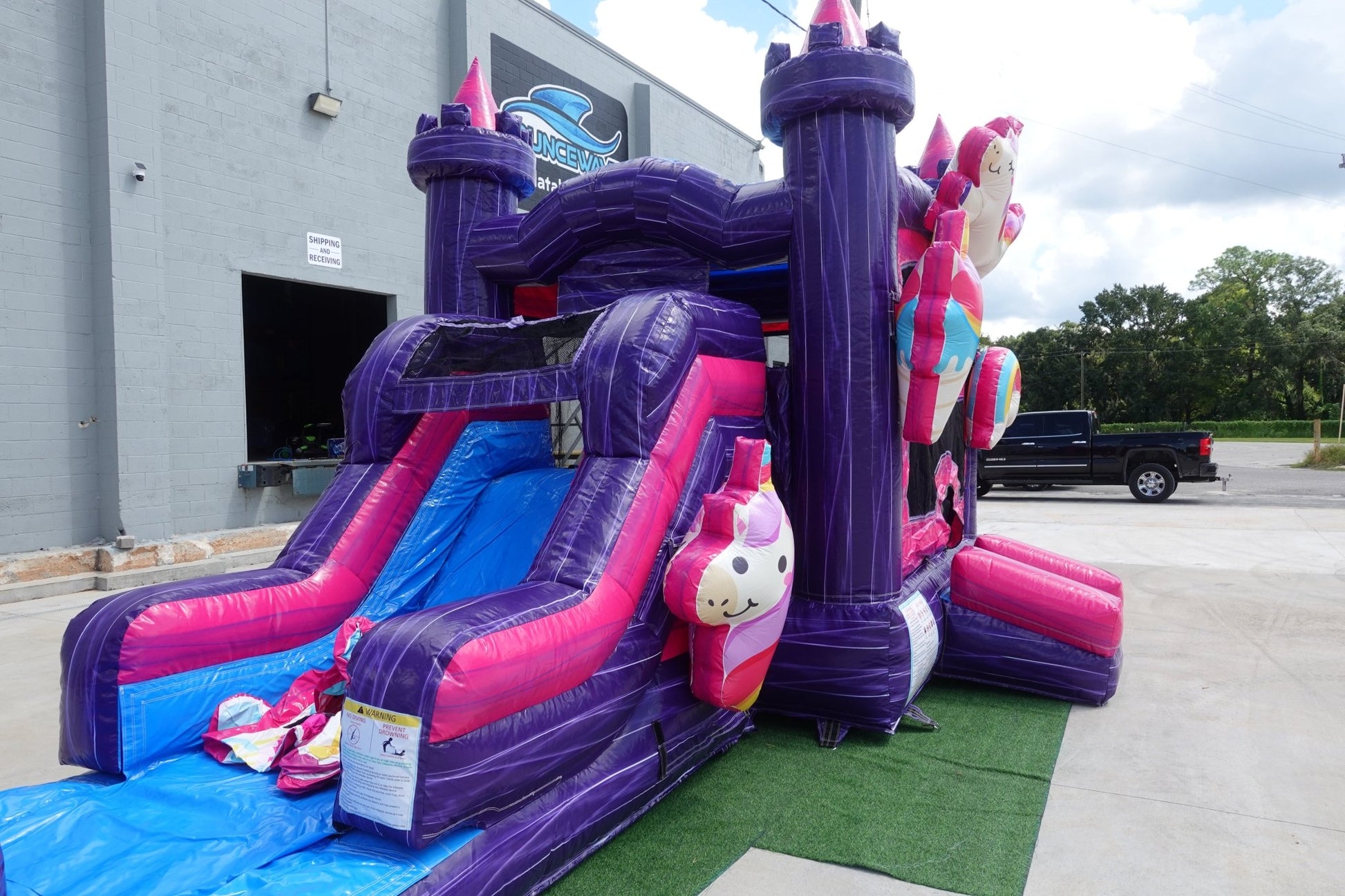 Purple Palace Swappable Commercial Inflatable Combo (Wet/Dry) - BounceWave Inflatable Sales