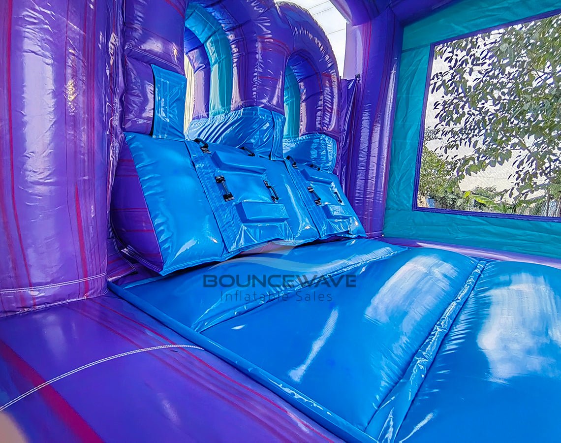 Purple Plunge PowerPlay Dual Lane Wet/Dry Bounce House with Slide