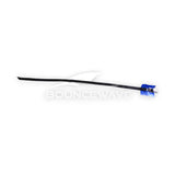 Heavy-Duty Replacement Blower Tube Strap for Inflatables featuring black nylon webbing with metal buckle and blue plastic attachment piece