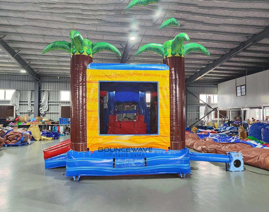 Rip Curl Econo Bounce House with Slide (Wet/Dry) - BounceWave Inflatable Sales