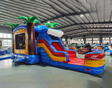 Rip Curl Econo Bounce House with Slide (Wet/Dry) - BounceWave Inflatable Sales