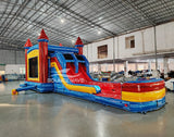 Rip Curl Splash & Save Bounce House with Dual Lane Slide (Wet/Dry) - BounceWave Inflatable Sales