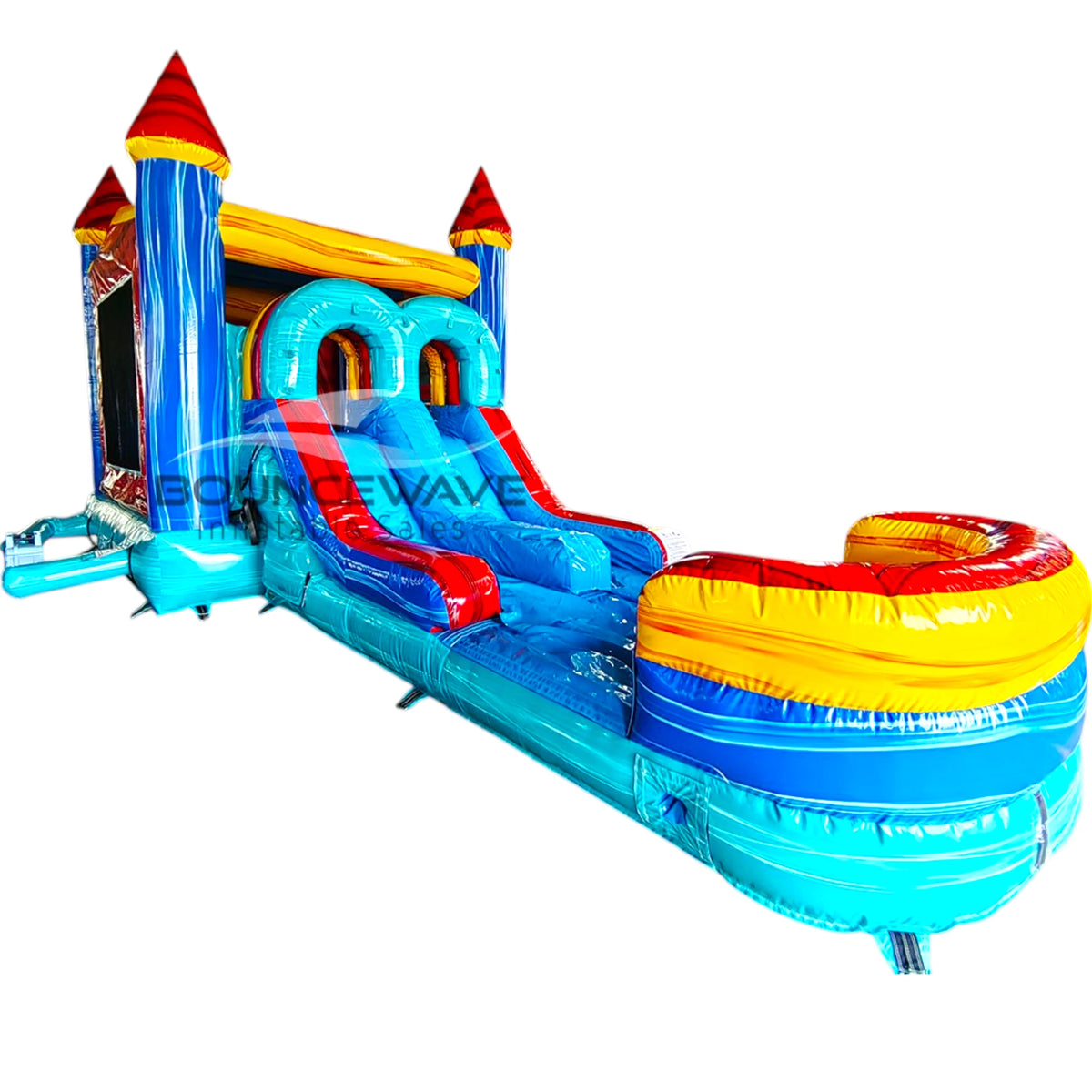 Rip Tide PowerPlay Dual Lane Bounce House with Slide Combo