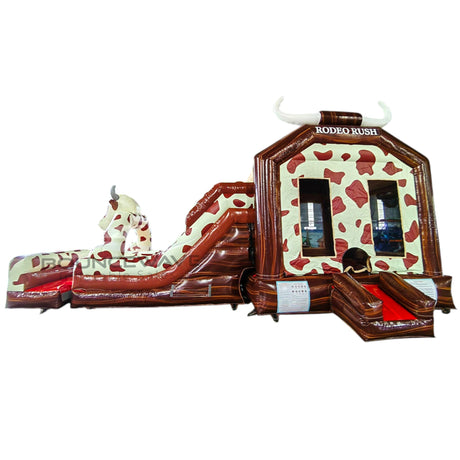 Rodeo Rush Dual Lane Bounce House with Slide (Wet/Dry) - BounceWave Inflatable Sales