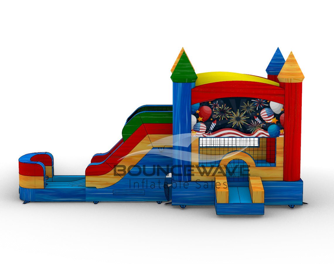 Seasonal Sampler Econo Panel Bounce House with Slide (Wet/Dry)