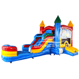 Seasonal Sampler Econo Panel Bounce House with Slide (Wet/Dry) - BounceWave Inflatable Sales