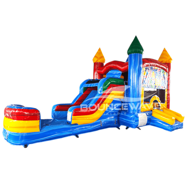 Seasonal Sampler Econo Panel Bounce House with Slide (Wet/Dry) - BounceWave Inflatable Sales