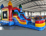 Seasonal Sampler Econo Panel Bounce House with Slide (Wet/Dry) - BounceWave Inflatable Sales