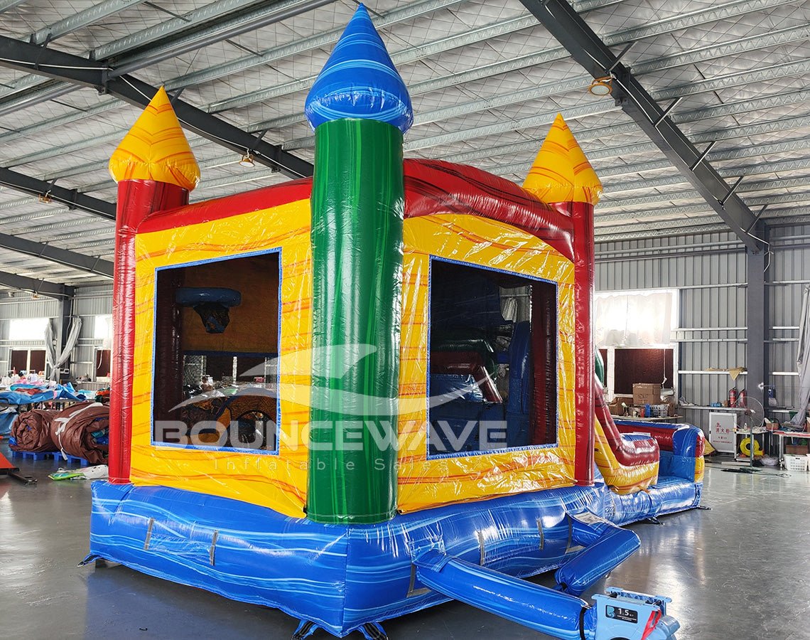Seasonal Sampler Econo Panel Bounce House with Slide (Wet/Dry) - BounceWave Inflatable Sales